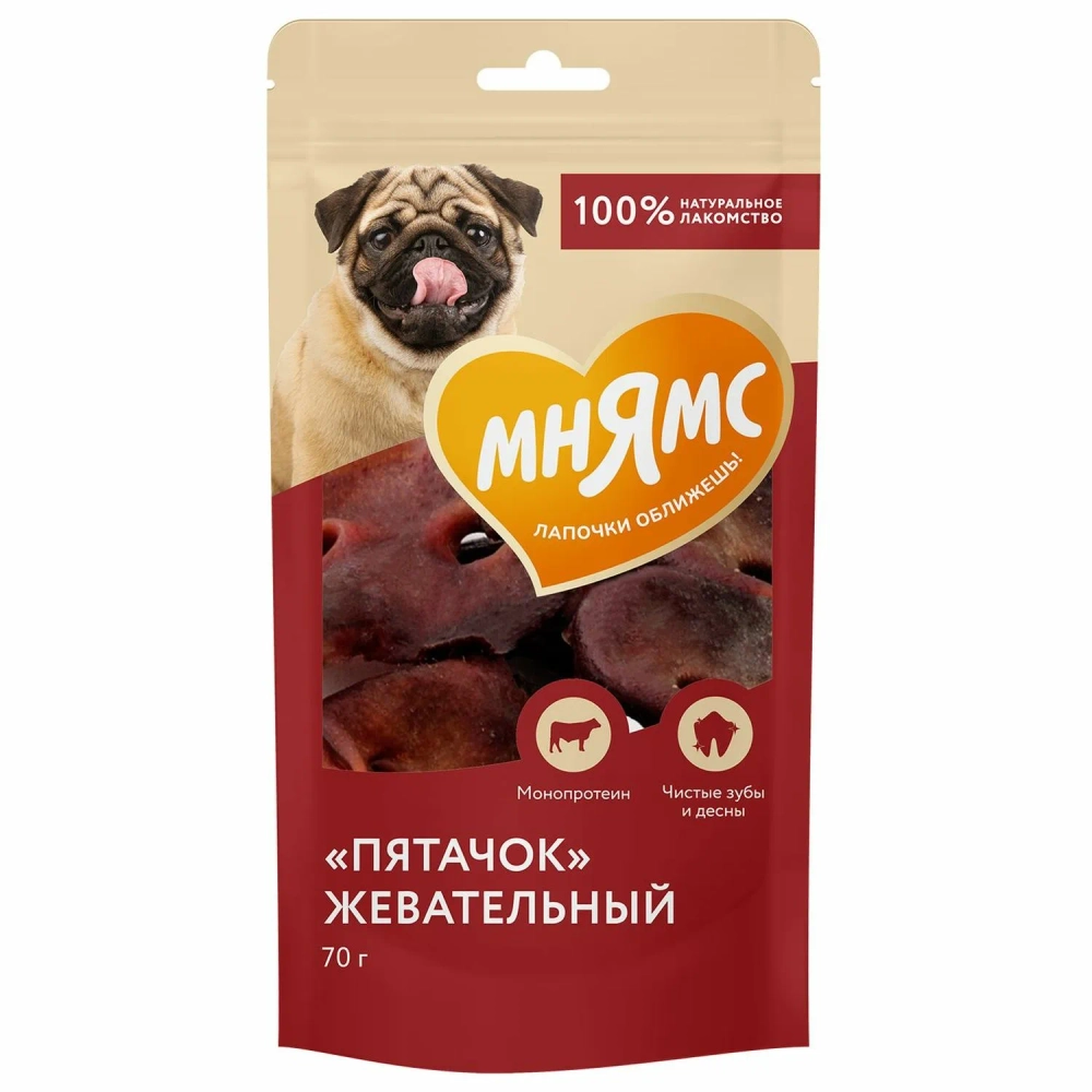 МНЯМС Лакомство для собак "Пятачок" жевательный 0,07 кг