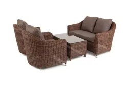 "Кон Панна" лаунж-зона из искусственного ротанга, цвет коричневый