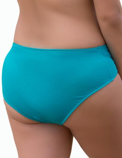 Однотонные пляжные трусики-слипы (Размер: XXL) (Цвет: бирюзовый)