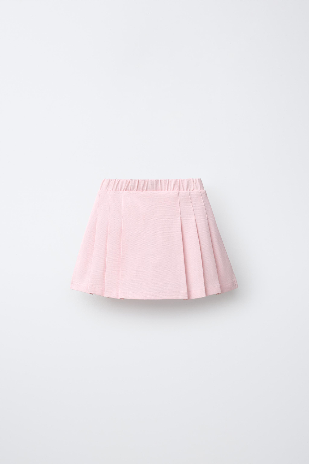 ZARA ЮБКА-ШОРТЫ ИЗ ПИКЕ СО СКЛАДКАМИ, СВЕТЛО-РОЗОВЫЙ