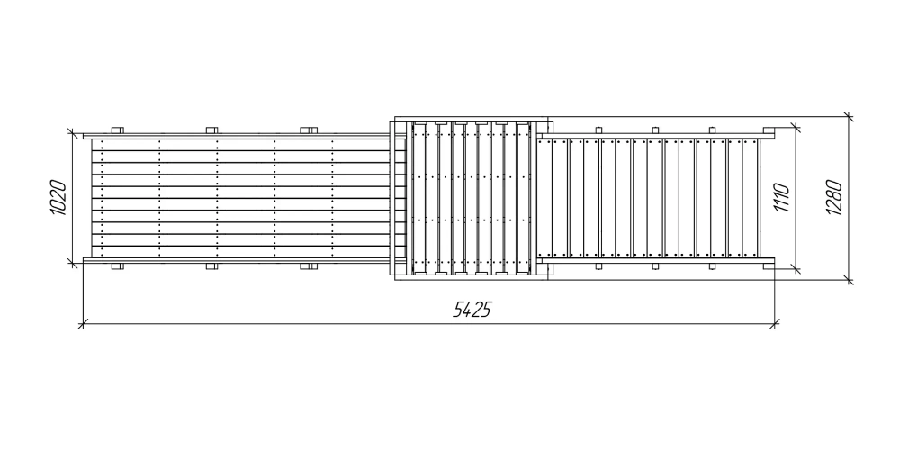 Зимняя деревянная горка Савушка "Зима - 2" скат 3 м