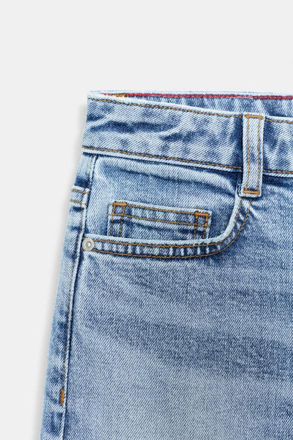 ZARA ДЖИНСЫ Z.07 RELAXED FIT СО СРЕДНЕЙ ПОСАДКОЙ И ОТВОРОТАМИ, ВЫЦВЕТШИЙ СИНИЙ