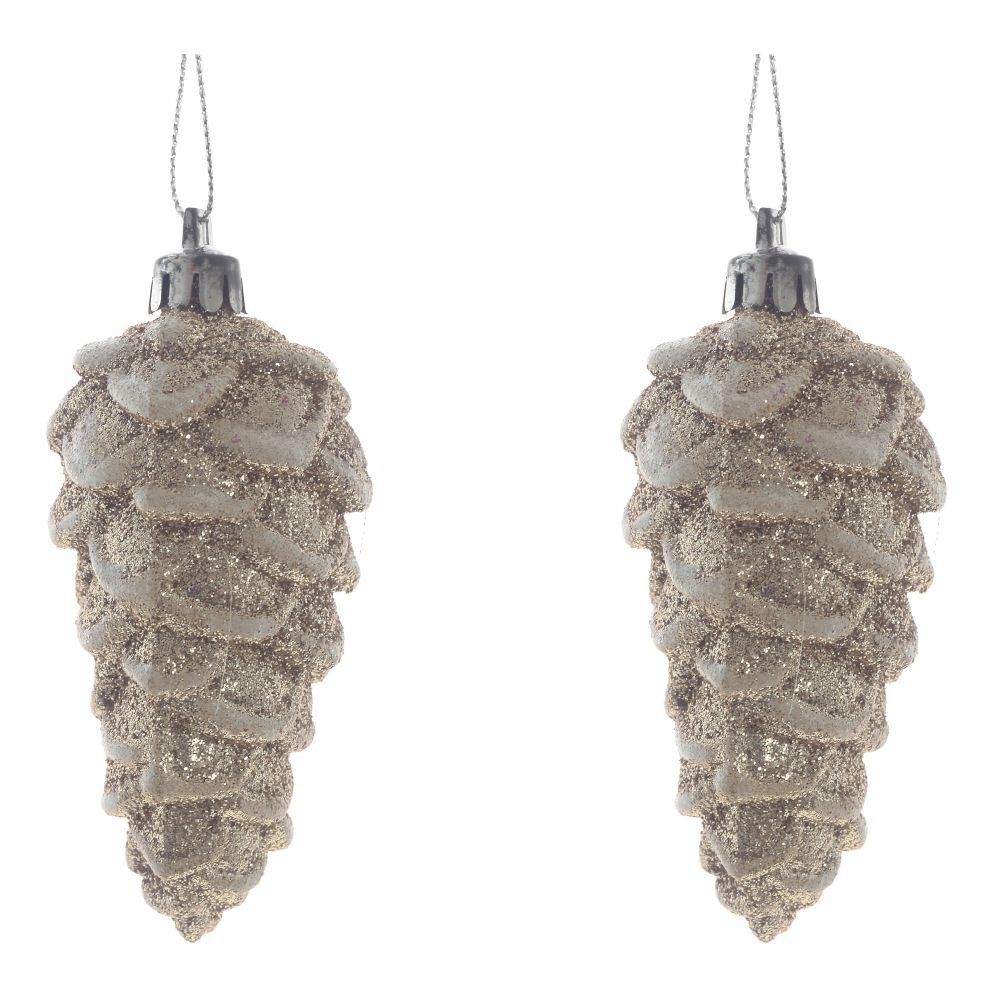 GAEM Набор из 2шт Украшение новогоднее "Шишка", L15 W4 H18 см