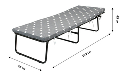 Кровать раскладная Соната мягкая лист 50мм арт.РП-700-Э-50 (цвет ткани серый рис.тетрис (1 шт. в уп.)