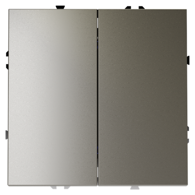 Выключатель встраиваемый VOLTUM S70 двухклавишный 10А, (шелк)