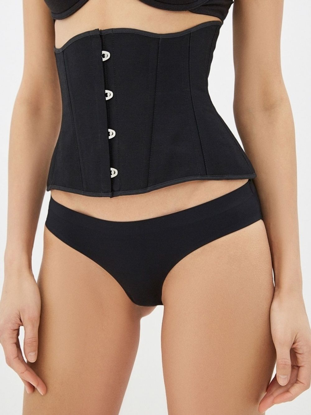 Хлопковый корсет для безупречной осанки в черном цвете