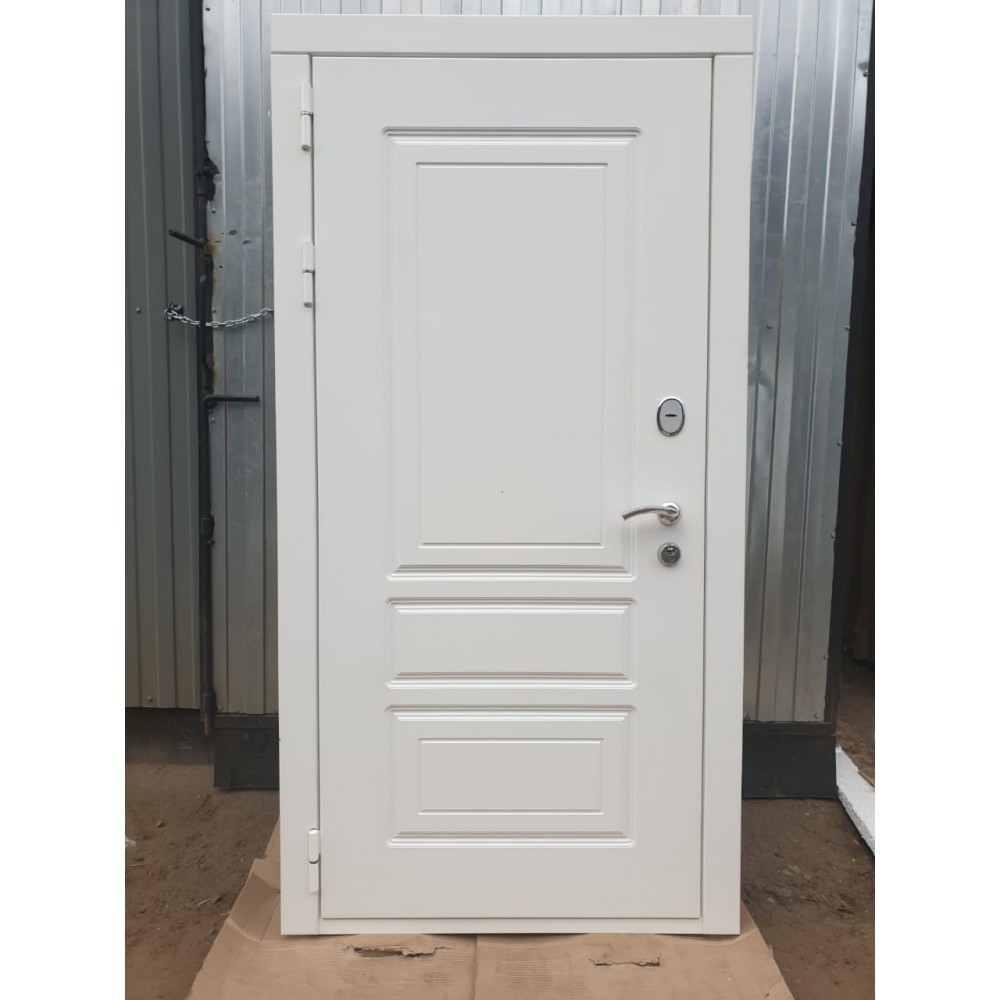 Входная металлическая дверь REX (РЕКС) 6 Лондон Силк сноу / ФЛ-243  Белый ясень