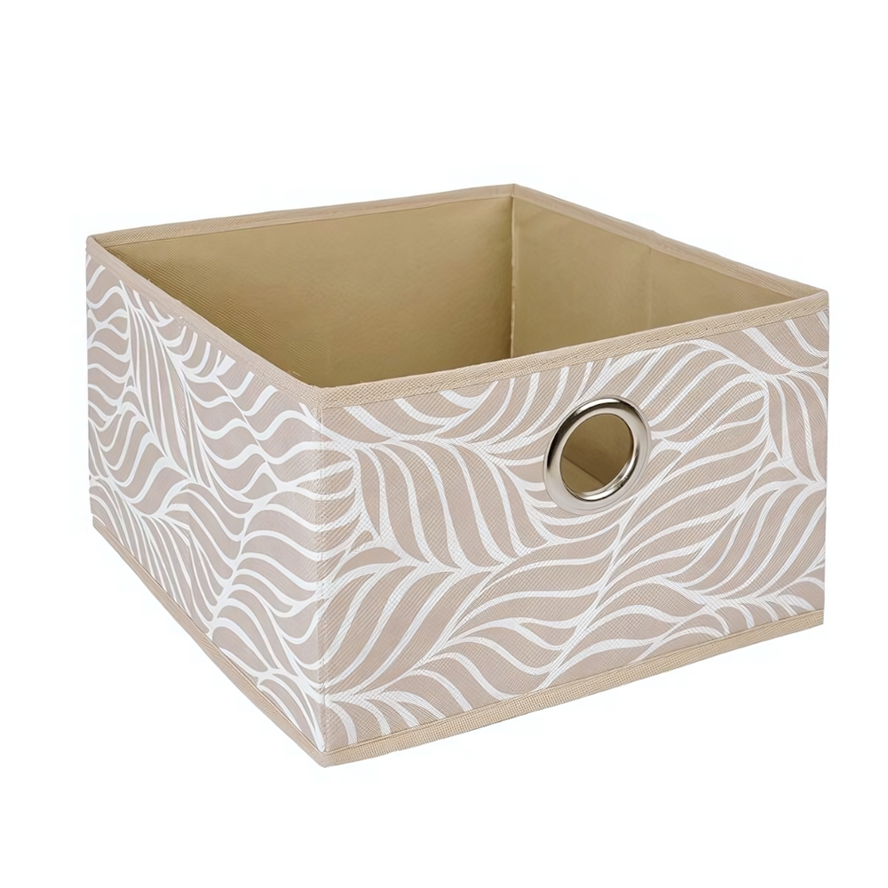 Короб для хранения "Листья", Д280 Ш280 В180, бежевый