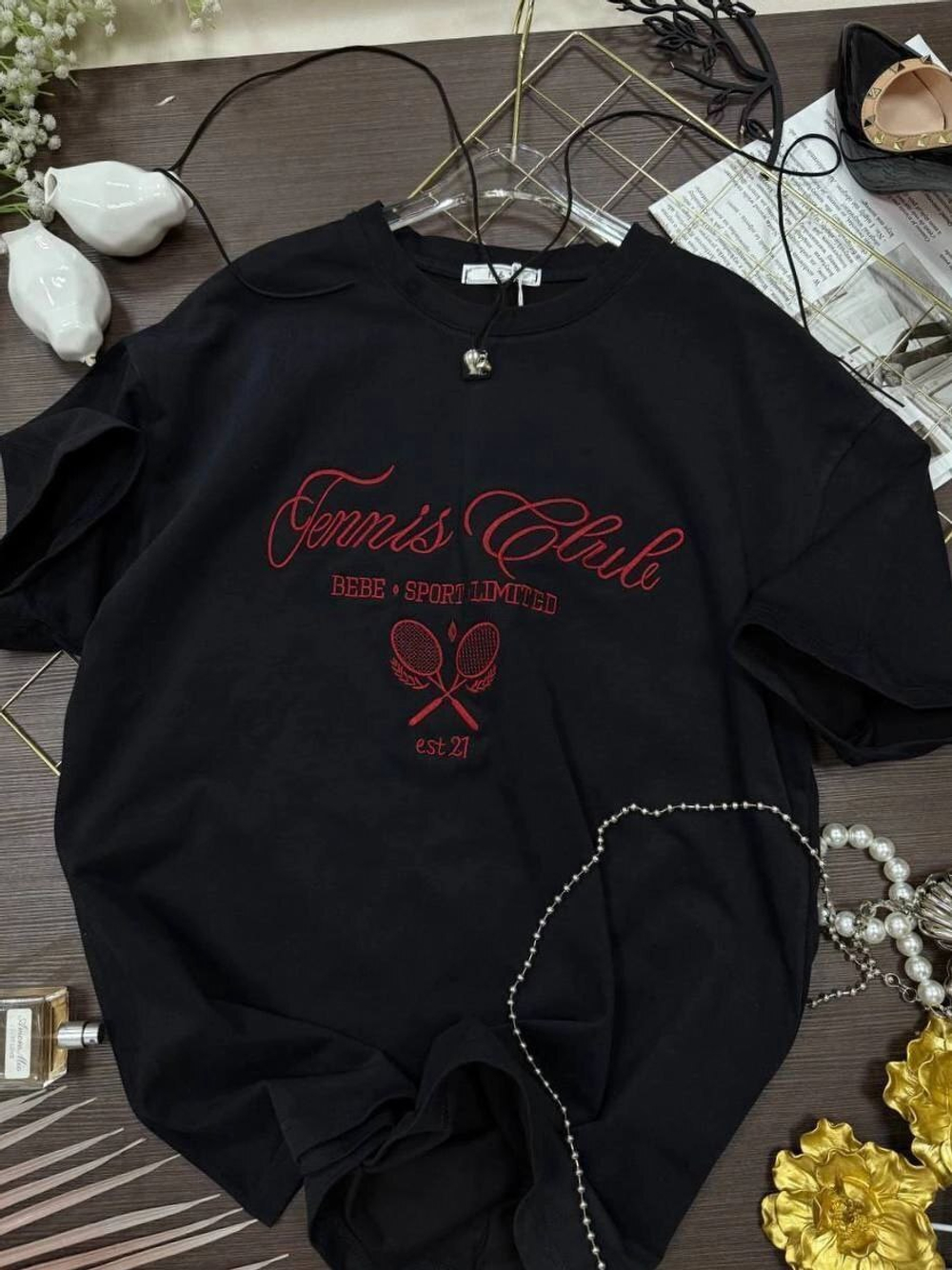Футболка с вышивкой Tennis clube