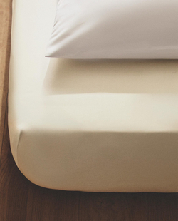 Zara Home - (1000 нитей) атласная простыня брюки , высота 30 см, кремовый, 160х200х30 см