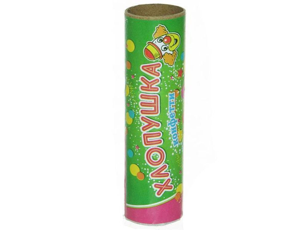 Хлопушка 100мм с конфетти