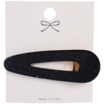 Зажим для волос «ЛАВИТА», капля, цвет черный, 6,7*2,3см (белый блистер)