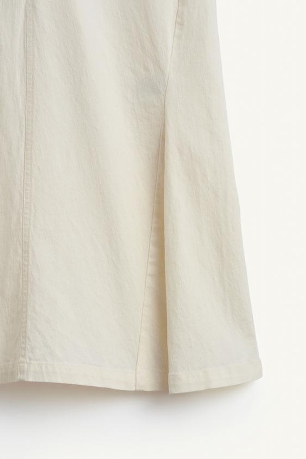 ZARA РАСКЛЕШЕННАЯ ЮБКА МИДИ СО СРЕДНЕЙ ТАЛИЕЙ, ЭКРЮ