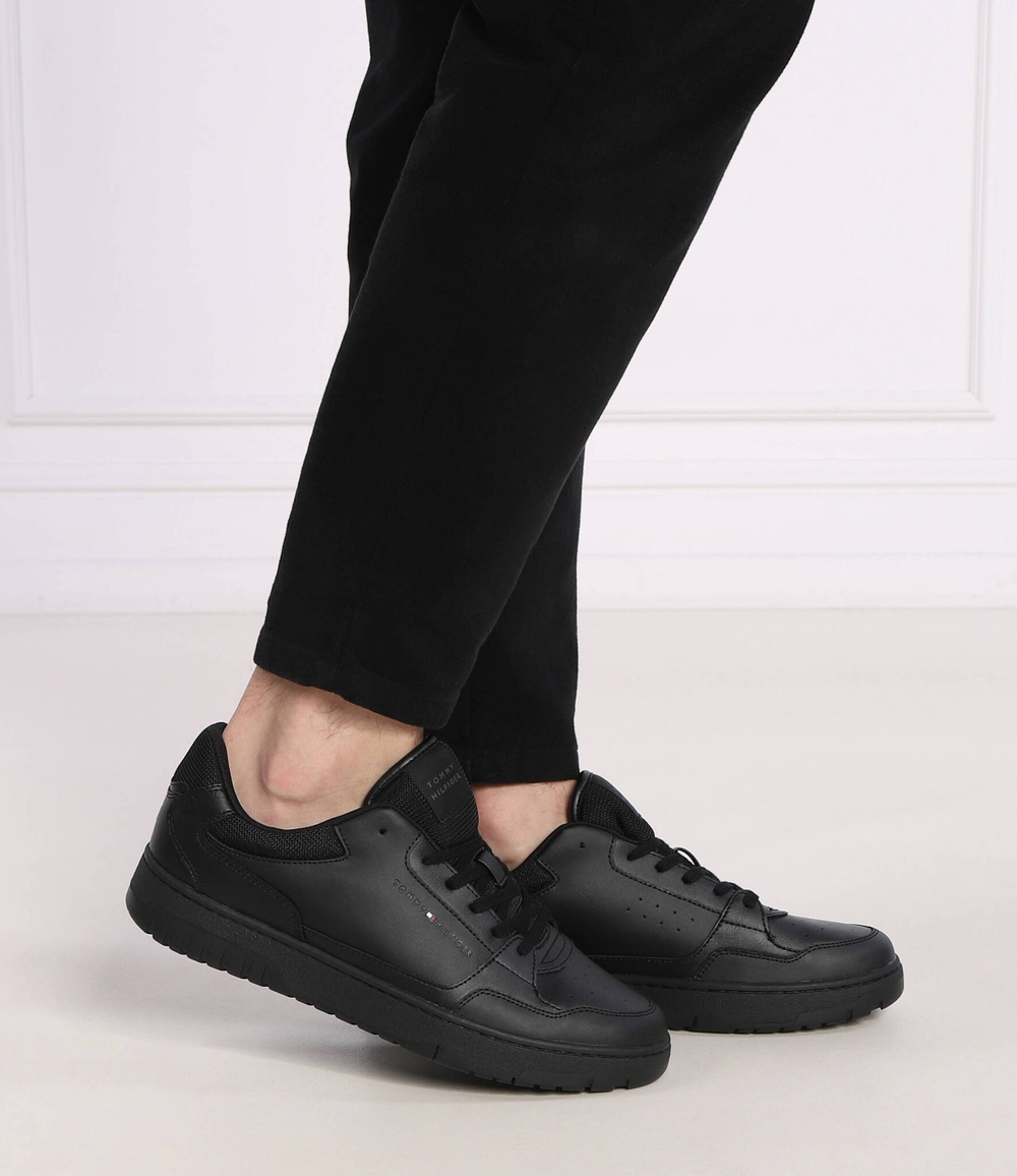 Кожаные кроссовки th basket core ess Tommy Hilfiger - черный(FM0FM05040)