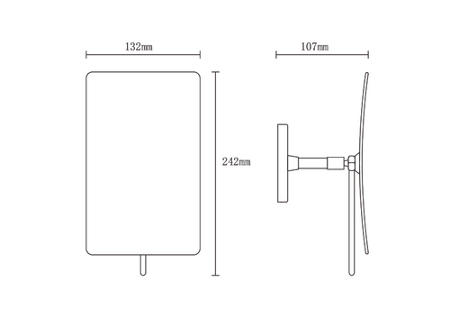 Зеркало настенное Хром
