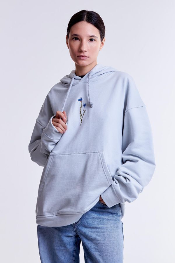 Худи Василек Light серо-голубое - фото 9