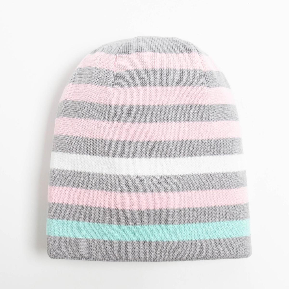 Шапка д/ девочки, цвет серо-розовый. Р-р 48-50. 7724092/А.RGH11766