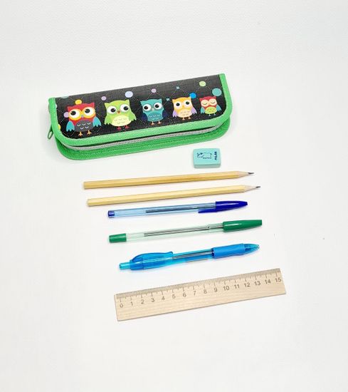 Пенал школьный с наполнением, Мотоциклист