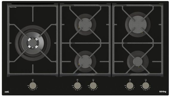 Газовая стеклянная варочная панель Korting HGG 9987 CTN FLC