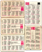 № 25 Набор из 5 стерео Календариков. Мультфильмы СССР 1986 г.