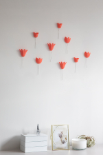 Декор для стен Bloomer 9 элементов коралловый, Umbra