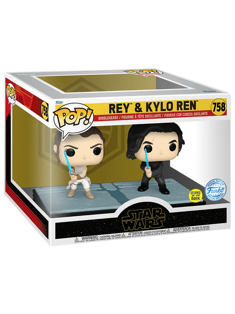 Фигурка Funko POP! Moment Bobble Star Wars Rey & Kylo Ren (GW) (Exc) (758) 85182