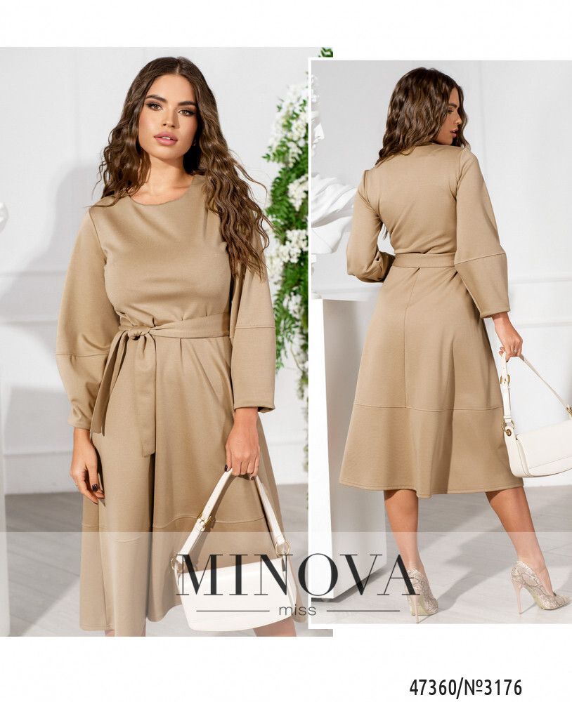 Платье 3176-бежевый Minova