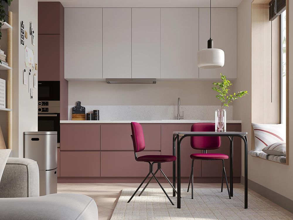 Стул Ror, Y, велюр, черный/пурпурный