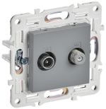 SKANDY Розетка двойная TV+SAT SK-A13Gr серый IEK