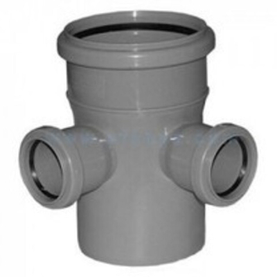 ПВХ Крестовина 2-х пл. Ф110х50х50*90 (12/1шт)