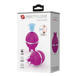 Лиловый двусторонний вибростимулятор клитора Gemini Ball (Цвет: лиловый)