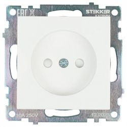 Розетка без заземления и со шторкой, без рамки Stekker Катрин 39303