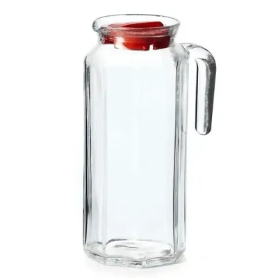 Кувшин 1л «Кошем» с красной крышкой 80051SL