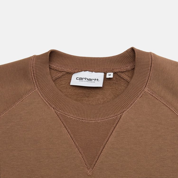Толстовка мужская Carhartt WIP Chase Sweatshirt артикул:I033660_chocolate - купить в магазине Дайс