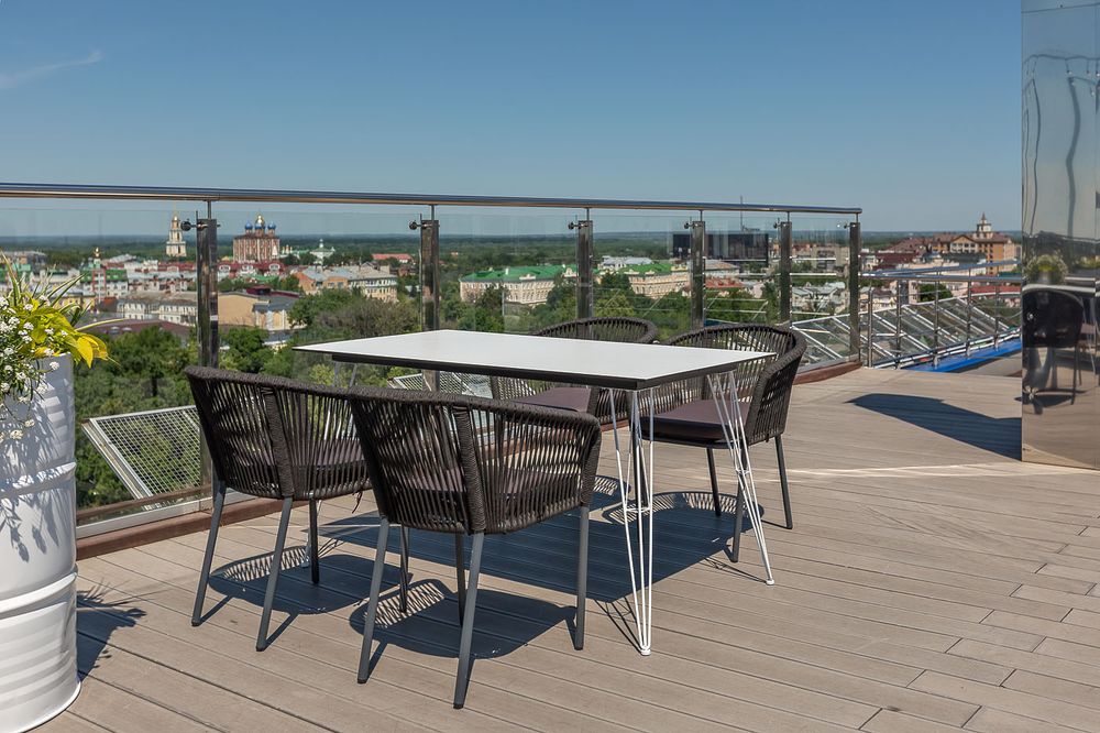 "Руссо" обеденный стол из HPL 150х80см, цвет "молочный"