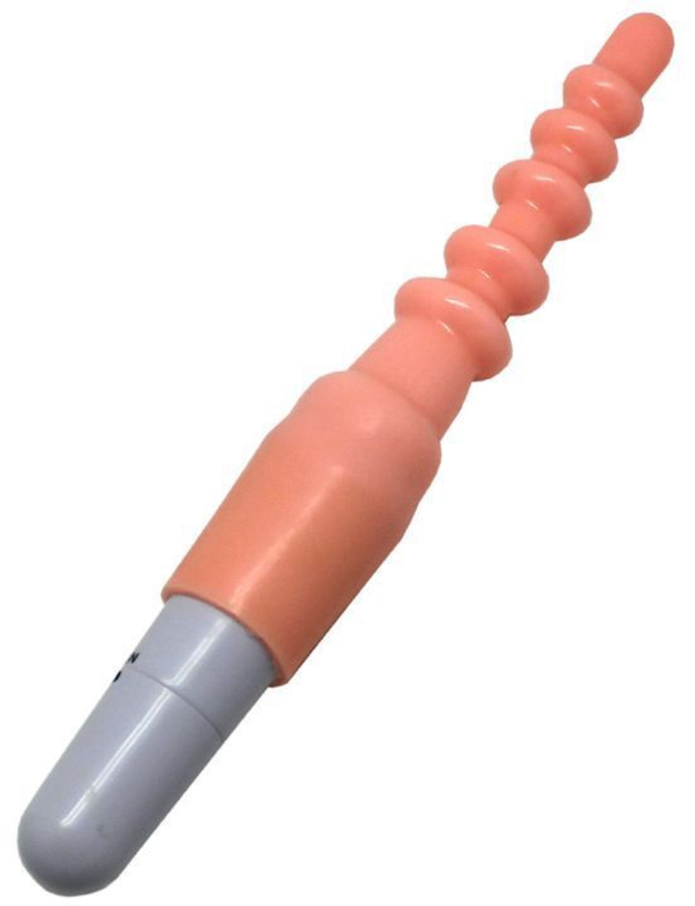 Телесный гелевый анальный вибратор - 20,5 см. (Цвет: телесный)