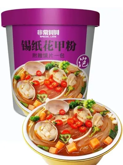 Фунчоза с овощами и моллюсками в кисло-бобовом соусе 211 г