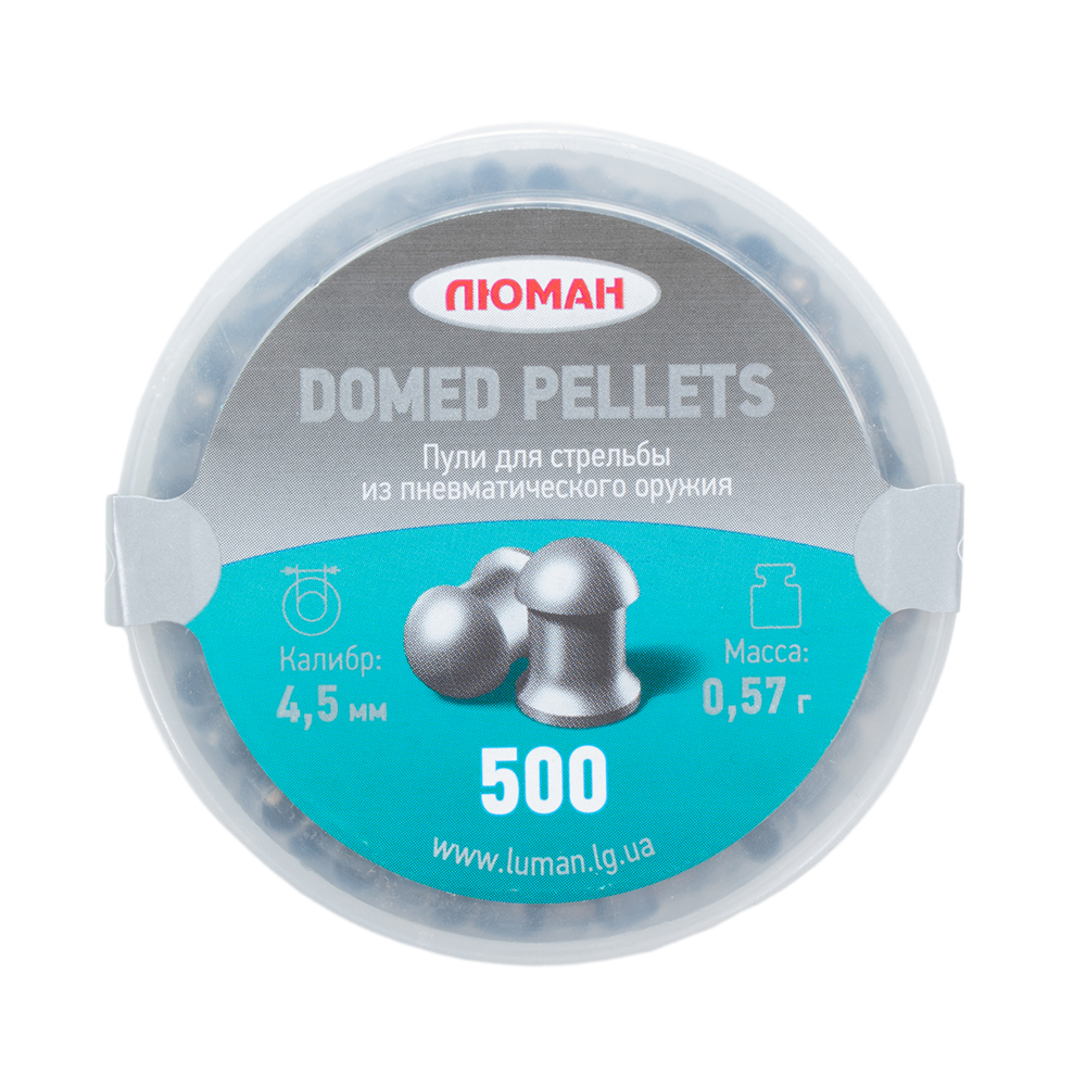 Пуля пневм. 4,5 Люман Domed Pellets, 0,57г, 500 шт/бан