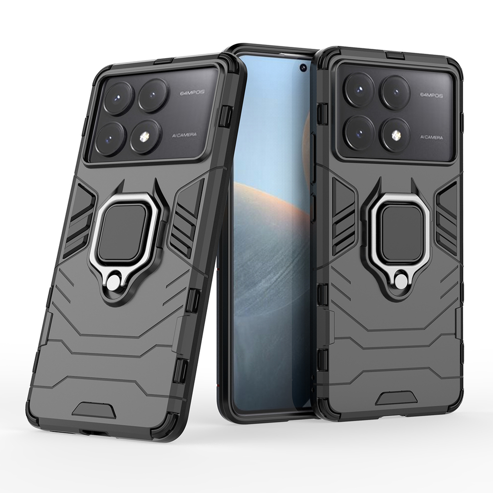 Противоударный чехол с кольцом Panther Case для Poco X6 Pro