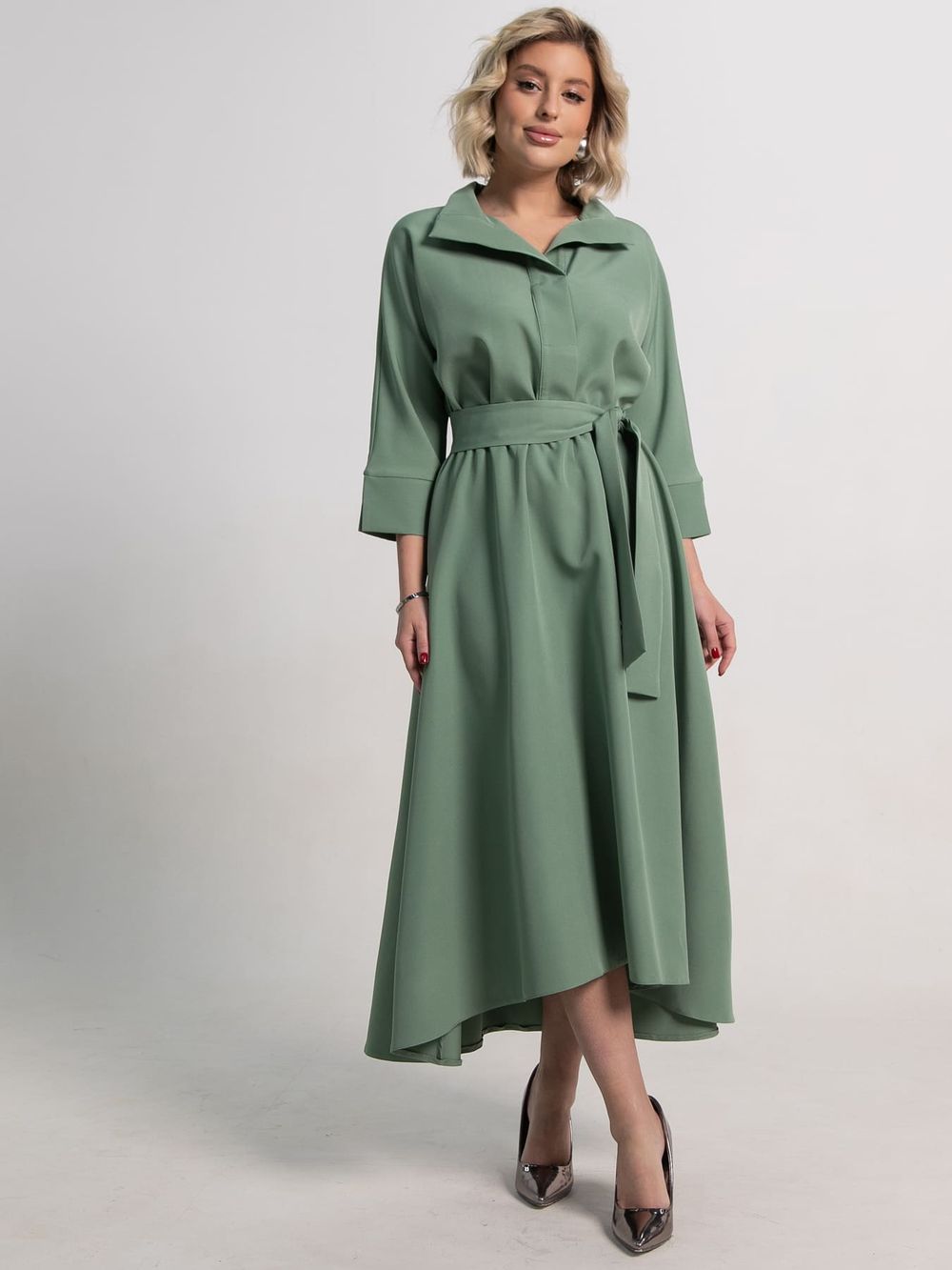 Платье Лорита (серо-зеленое) П15153-16М LT Collection