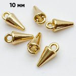 Подвеска Шип, цвет золото, размер 10*4 мм, цена за 1 шт