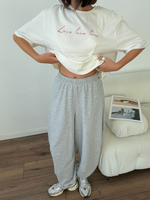 Футболка оверсайз с принтом длинная love