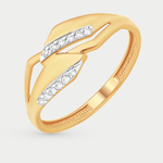 Кольцо женское из желтого золота 585 пробы с фианитами (арт. К43211059)