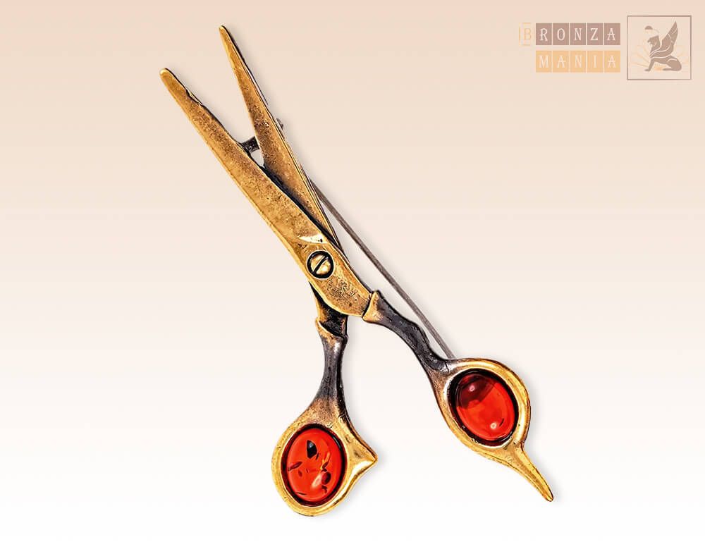 брошь Ножницы