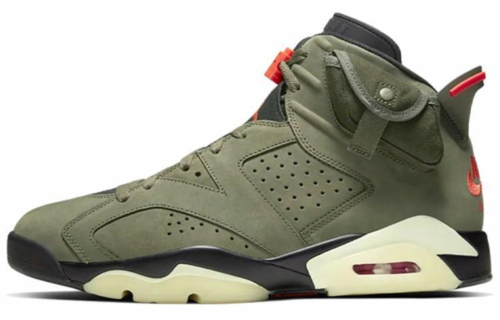 Кроссовки Travis Scott X Jordan Air Jordan 6 Medium Olive Ts