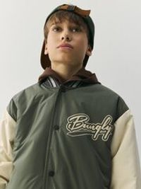 Бомбер с утеплителем "Папоротник" 7+