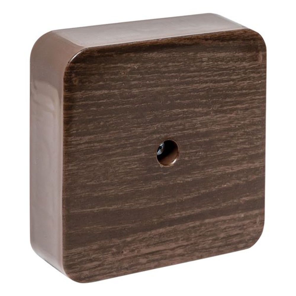 Коробка разветвительная КМР-030-030кг (75x75x26) с клеммником тёмное дерево EKF PROxima (52.00 шт.)