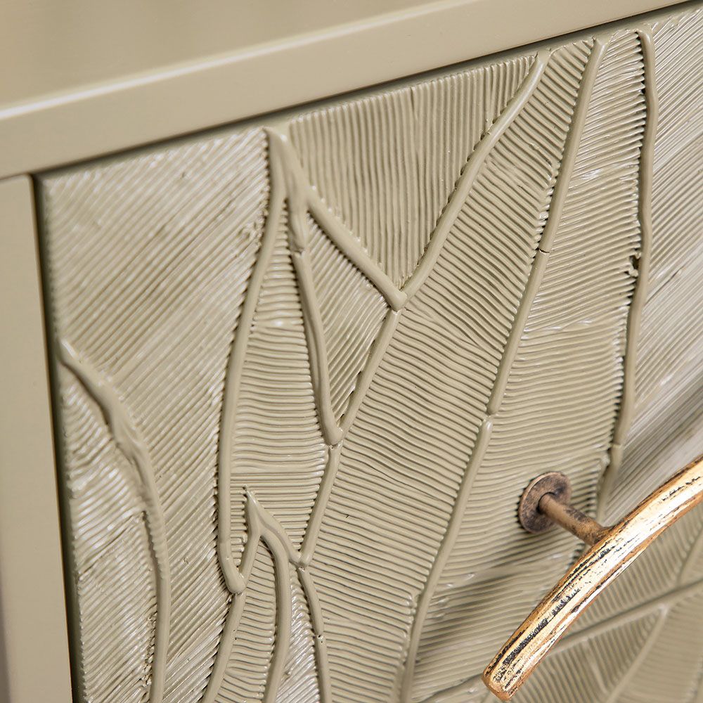 Тумба Арт Колор leaves Классик Голд Зеленая олива