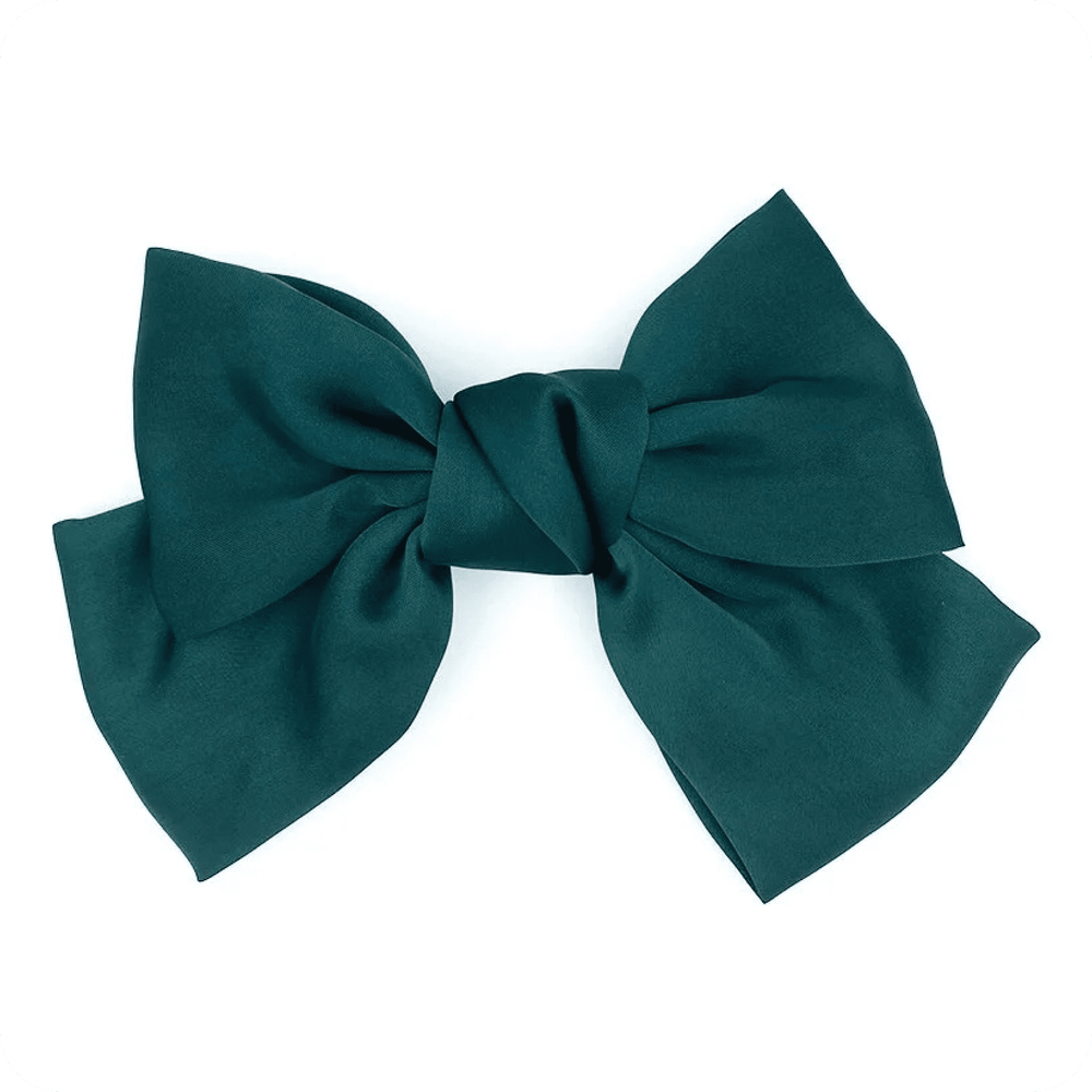 Заколка-бант, изумрудный, фото 1