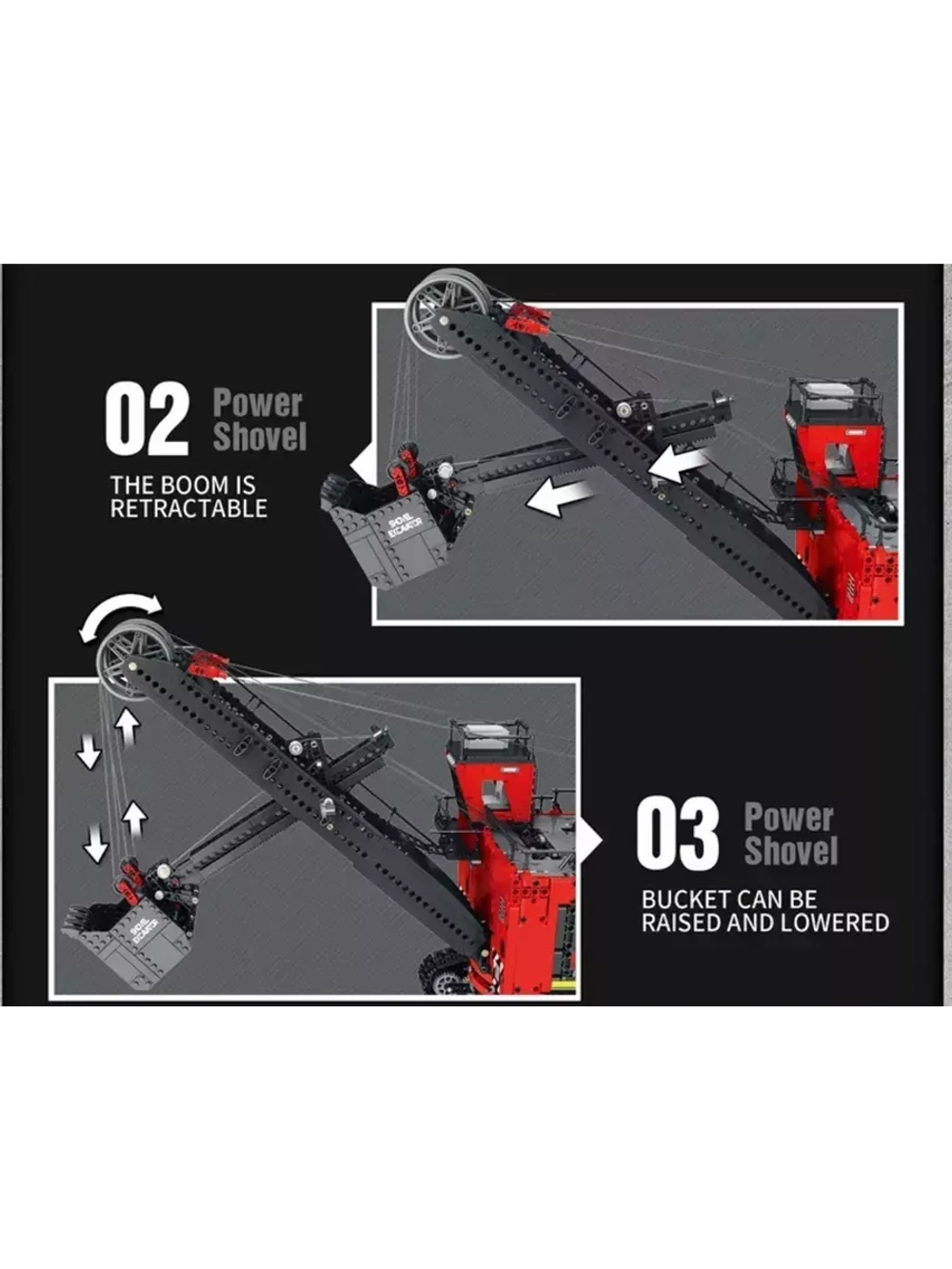 Конструктор Большой механический экскаватор 2986 дет